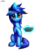 Size: 2480x3508 | Tagged: safe, artist:setharu, oc, oc only, oc:windows 8, pony, unicorn, :<, female, floppy ears, glowing horn, heterochromia, high res, horn, looking at you, looking up, looking up at you, magic, mare, signature, simple background, sitting, solo, telekinesis, transparent background, wallet