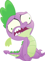 Size: 4366x5938 | Tagged: safe, artist:jhayarr23, spike, dragon, .mov, g4, my little pony: the movie, absurd resolution, dehydrated, derp, disturbed, faic, hot, male, reference, shrunken pupils, silly face, simple background, solo, transparent background, vector