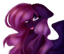 Size: 4370x3710 | Tagged: safe, artist:crazllana, oc, oc only, oc:ender heart, pegasus, pony, absurd resolution, female, mare, simple background, solo, tongue out, transparent background