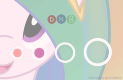 Size: 1024x664 | Tagged: safe, artist:dnastudiobrony, princess celestia, pony, g4, female, poster, solo, spanish