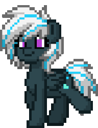 Size: 213x277 | Tagged: safe, oc, oc only, oc:crosswind, pony, pony town, animated, female, gif, mare, simple background, transparent background