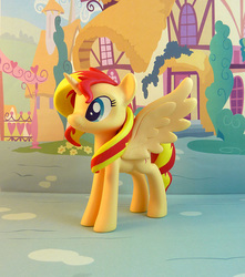 Size: 752x850 | Tagged: safe, artist:krowzivitch, sunset shimmer, alicorn, pony, g4, alicornified, craft, diorama, female, figurine, mare, photo, race swap, sculpture, shimmercorn, solo, standing, traditional art