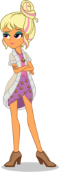 Size: 2780x8090 | Tagged: safe, artist:cantercoltz, chestnut magnifico, equestria girls, equestria girls specials, g4, my little pony equestria girls: movie magic, absurd resolution, clothes, crossed arms, eyeshadow, female, high heels, lidded eyes, makeup, shoes, simple background, solo, transparent background, vector