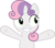 Size: 7000x6185 | Tagged: safe, artist:luckreza8, sweetie belle, pony, unicorn, g4, marks and recreation, my little pony: friendship is magic, absurd resolution, bipedal, female, filly, grin, gritted teeth, simple background, smiling, solo, teeth, transparent background, underhoof, vector