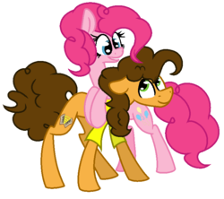 Size: 740x656 | Tagged: safe, artist:tsintseh, cheese sandwich, pinkie pie, pony, g4, female, male, ship:cheesepie, shipping, straight