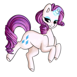 Size: 1000x1000 | Tagged: safe, artist:cinnamonsparx, rarity, pony, g4, female, magic, simple background, solo, transparent background
