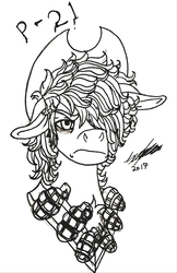 Size: 2659x4098 | Tagged: safe, artist:brainiac, oc, oc only, oc:p-21, earth pony, pony, black and white, chest fluff, clothes, cowboy hat, floppy ears, grayscale, grenades, hat, inktober, inktober 2017, male, monochrome, solo, stallion, traditional art