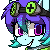 Size: 50x50 | Tagged: safe, artist:shinodage, oc, oc only, oc:raven mcchippy, ahegao, animated, blushing, floppy ears, gif, icon, open mouth, pixel art, solo