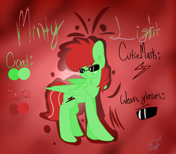 Size: 640x560 | Tagged: safe, oc, oc only, oc:minty light, pegasus, pony, reference sheet