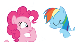 Size: 1920x1080 | Tagged: safe, pinkie pie, rainbow dash, earth pony, pegasus, pony, g4, secrets and pies, duo, duo female, female, mare, simple background, transparent background, vector