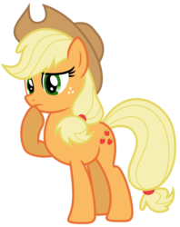Size: 5339x6738 | Tagged: safe, artist:estories, applejack, earth pony, pony, g4, absurd resolution, cowboy hat, female, freckles, hat, mare, raised hoof, simple background, solo, stetson, transparent background, vector
