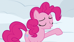 Size: 1280x720 | Tagged: safe, screencap, pinkie pie, earth pony, pony, g4, not asking for trouble, female, mare, snow, solo