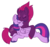 Size: 828x784 | Tagged: safe, artist:lulubell, fizzlepop berrytwist, tempest shadow, twilight sparkle, alicorn, pony, unicorn, g4, my little pony: the movie, blushing, cuddling, female, lesbian, romantic, ship:tempestlight, shipping, simple background, snuggling, transparent background, twilight sparkle (alicorn)