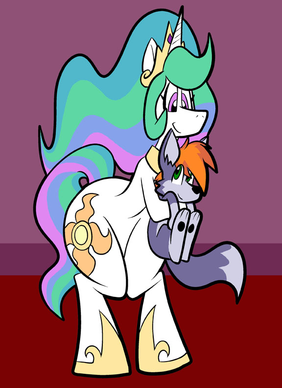 1564158 Safe Artist Pembroke Princess Celestia Oc Oc Fire Jade