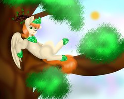 Size: 2560x2048 | Tagged: artist needed, safe, oc, oc only, oc:king mirael, high res, solo, sun, tree, tree branch