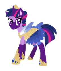 Size: 346x403 | Tagged: safe, artist:sallindaemon, twilight sparkle, alicorn, pony, g4, alternate design, clothes, dress, female, simple background, socks, solo, transparent background, twilight sparkle (alicorn)