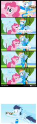 Size: 795x2625 | Tagged: safe, artist:dm29, pinkie pie, rainbow dash, soarin', pony, g4, secrets and pies, blatant lies, clothes, comic, doubt, food, liar, monkey island, pie, that pony sure does hate pies, that pony sure does love pies, uniform, unzipped, wonderbolts uniform