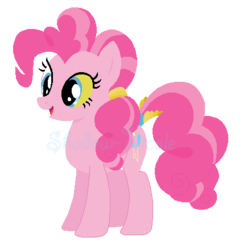 Size: 434x440 | Tagged: safe, artist:shadow-nicole, pinkie pie, earth pony, pony, g4, alternate hairstyle, alternate universe, female, mare, simple background, solo, transparent background, yellow sclera