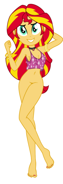 #1564534 - armpits, artist:ampersandxyz, barefoot, bottomless, bracelet,  braless, breasts, choker, clothes, edit, edited edit, editor:slayerbvc,  equestria girls, feet, female, jewelry, nail polish, partial nudity,  partial nudity edit, questionable, show accurate, show ...