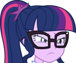 Size: 3647x3000 | Tagged: safe, artist:ambassad0r, derpibooru exclusive, sci-twi, twilight sparkle, equestria girls, g4, angry, female, glasses, high res, simple background, solo, transparent background, vector