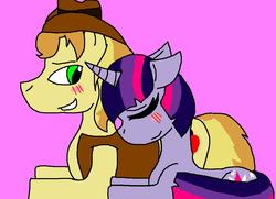 Size: 992x720 | Tagged: safe, artist:bubble-empress, braeburn, twilight sparkle, g4, female, male, shipping, straight, twiburn