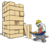 Size: 1280x1119 | Tagged: safe, artist:captainhoers, artist:tinibirb, color edit, edit, oc, oc only, oc:der, griffon, colored, construction, hard hat, jenga, male, micro, simple background, solo, transparent background