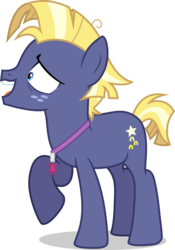 Size: 2814x4018 | Tagged: safe, artist:tomfraggle, star tracker, earth pony, pony, g4, once upon a zeppelin, freckles, high res, male, open mouth, profile, raised hoof, simple background, solo, stallion, transparent background, vector