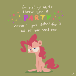 Size: 4800x4800 | Tagged: safe, artist:docwario, pinkie pie, earth pony, pony, g4, absurd resolution, female, looking at you, mare, sara bareilles, simple background, solo, song reference