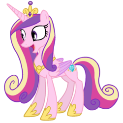 Size: 940x940 | Tagged: safe, artist:j-pinkie, princess cadance, alicorn, pony, crown, female, folded wings, hoof shoes, jewelry, mare, ms paint, open mouth, regalia, simple background, solo, tiara, transparent background, vector, wings