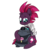 Size: 3000x3000 | Tagged: safe, artist:squipycheetah, fizzlepop berrytwist, grubber, tempest shadow, g4, my little pony: the movie, the great princess caper, broken horn, cupcake, cute, food, grubberbetes, grubbest, high res, horn, hug, puppy dog eyes, simple background, transparent background