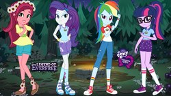 Size: 1920x1080 | Tagged: safe, artist:imperfectxiii, gloriosa daisy, rainbow dash, rarity, sci-twi, twilight sparkle, equestria girls, g4, my little pony equestria girls: legend of everfree, clothes, converse, shoes, sneakers