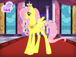 Size: 640x480 | Tagged: safe, artist:user15432, fluttershy, pegasus, pony, g4, crown, element of kindness, gamekidgame, jewelry, peytral, princess fluttershy, regalia, solo, wings