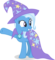 Size: 5438x5980 | Tagged: safe, artist:caliazian, trixie, pony, unicorn, g4, to change a changeling, absurd resolution, cape, clothes, female, hat, mare, simple background, smiling, solo, transparent background, trixie's cape, vector