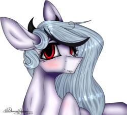 Size: 769x699 | Tagged: safe, artist:ohflaming-rainbow, oc, oc only, oc:liquid ink, earth pony, pony, bust, female, mare, portrait, simple background, solo, transparent background