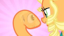 Size: 1920x1080 | Tagged: safe, screencap, applejack, earth pony, pony, g4, simple ways, applejack is best facemaker, applejewel, beautiful, curly hair, dazzling, elegant, fancyjack, female, grin, hooves, lidded eyes, mare, mirror, reflection, shiny, smiling, solo, squee