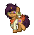 Size: 172x181 | Tagged: safe, artist:venombronypl, saffron masala, pony, pony town, g4, spice up your life, animated, clothes, cute, female, gif, pixel art, simple background, solo, transparent background, trotting