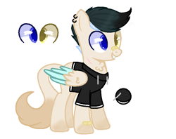 Size: 732x579 | Tagged: safe, artist:frostyshield951, pegasus, pony, black coat, sarrow mistee