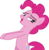 Size: 1001x1028 | Tagged: safe, artist:fernalexx97, pinkie pie, earth pony, pony, g4, not asking for trouble, belly, bipedal, female, lidded eyes, simple background, smiling, smug, solo, transparent background, vector