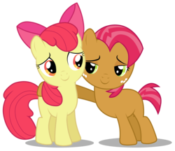 Size: 3469x3000 | Tagged: safe, artist:brony-works, apple bloom, babs seed, earth pony, pony, g4, high res, simple background, transparent background, vector