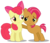 Size: 3469x3000 | Tagged: safe, artist:brony-works, apple bloom, babs seed, earth pony, pony, g4, high res, simple background, transparent background, vector