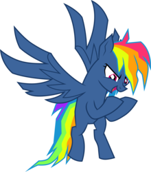 Size: 3001x3413 | Tagged: safe, artist:cloudy glow, rainbow dash, pegasus, pony, g4, secrets and pies, .ai available, adorapiehater, cute, dashabetes, evil pie hater dash, female, high res, mare, simple background, smiling, solo, transparent background, vector