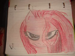 Size: 1280x960 | Tagged: artist needed, safe, pinkie pie, g4, female, lined paper, looking at you, pinkamena diane pie, solo, traditional art