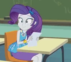 Size: 681x596 | Tagged: safe, screencap, rarity, equestria girls, g4, my little pony equestria girls: better together, the finals countdown, clothes, female, geode of shielding, pencil skirt, rarity peplum dress, skirt, solo