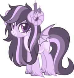 Size: 1600x1667 | Tagged: safe, artist:magicdarkart, oc, oc only, bat pony, pony, candle, female, mare, obtrusive watermark, ram horns, simple background, solo, transparent background, watermark