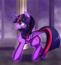 Size: 1560x1660 | Tagged: safe, artist:tangankittentail, twilight sparkle, alicorn, pony, g4, female, pillar, solo, twilight sparkle (alicorn)