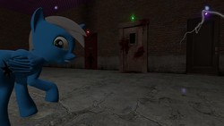 Size: 1366x768 | Tagged: safe, artist:raventheghost, oc, oc only, oc:raven blake, 3d, gmod, solo, story