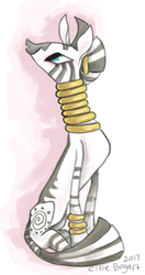 Size: 698x1325 | Tagged: safe, artist:sleepers-anonymous, zecora, zebra, g4, female, solo