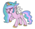 Size: 2032x1722 | Tagged: safe, artist:raptorfarts, princess celestia, oc, oc only, oc:sugar swirl, pony, unicorn, g4, clothes, costume, fake cutie mark, fake wings, horseshoes, simple background, transparent background