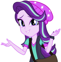Size: 695x700 | Tagged: safe, artist:thebar, starlight glimmer, equestria girls, equestria girls specials, g4, mirror magic, background removed, bag, beanie, cute, female, glimmerbetes, hat, simple background, solo, transparent background, watch, wristwatch, ¯\(ツ)/¯