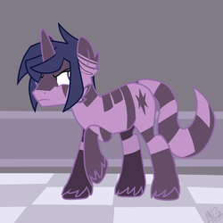 Size: 1688x1688 | Tagged: safe, artist:moonakart13, artist:moonaknight13, twilight sparkle, oc, oc:twilight night, g4, angry, grumpy, grumpy twilight, markings, show accurate, solo, tail